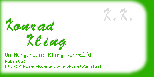 konrad kling business card